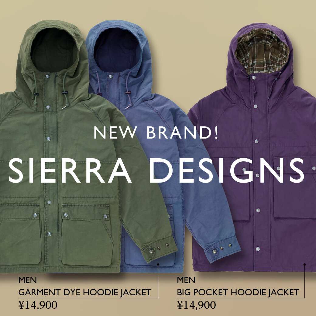 『SIERRA DESIGNS』のマウンテンパーカーが新入荷